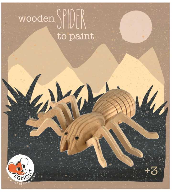 Spinne aus Holz zum Bemalen